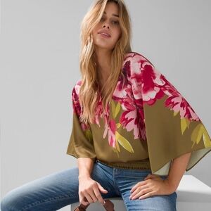 White House Black Market Komono sleeve blouse